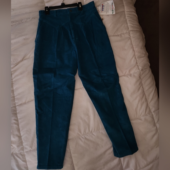 vintage teal corduroy pants - Picture 4 of 10